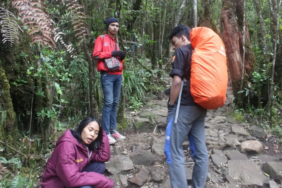 menuju puncak gunung gede