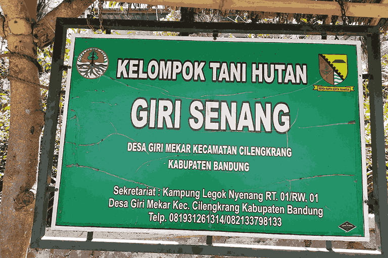 papan nama kelompok tani kopi giri senang