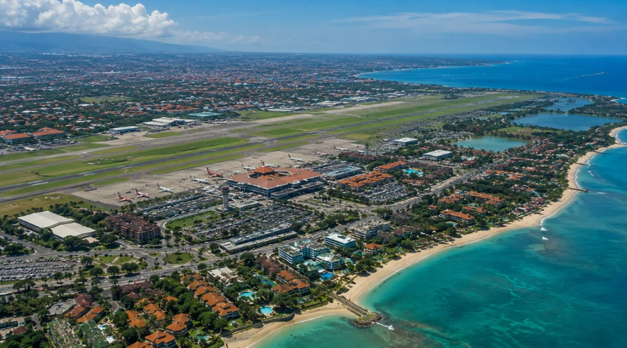 ilustrasi bandara ngurah rai