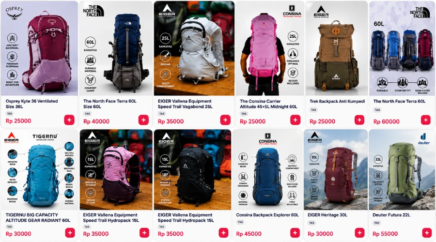 sewa tas carrier mayara